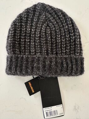 Zadig & Voltaire Lise Deluxe Beanie in Anthracite NWT $118